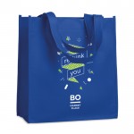 Goedkope tassen met logo voor bedrijven kleur koningsblauw bedrukt