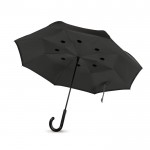 Omkeerbare paraplu van 23'' kleur zwart