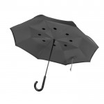 Omkeerbare paraplu van 23'' kleur grijs vierde weergave