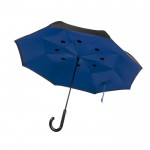 Omkeerbare paraplu van 23'' kleur koningsblauw vierde weergave