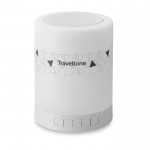 Bluetooth speaker voor reclame kleur wit vierde weergave met logo
