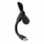Draagbare USB-ventilator voor reclame kleur zwart