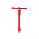 Draagbare USB-ventilator voor reclame kleur rood tweede weergave