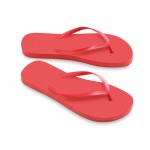 Bedrukte slippers voor merkpromotie kleur rood tweede weergave