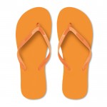Bedrukte slippers voor merkpromotie kleur oranje
