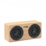 Stijlvolle houten speaker voor reclame weergave met jouw bedrukking
