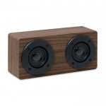 Stijlvolle houten speaker voor reclame kleur donker hout