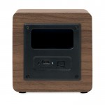 Goedkope houten speaker met logo kleur donker hout vierde weergave