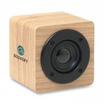 Goedkope houten speaker met logo kleur hout vierde weergave met logo