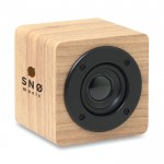 Goedkope houten speaker met logo kleur hout bedrukt