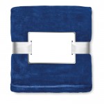 Mooie deken als relatiegeschenk kleur blauw tweede weergave