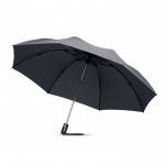 Moderne opvouwbare paraplu met logo kleur grijs