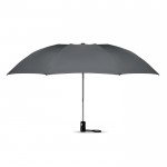 Moderne opvouwbare paraplu met logo kleur grijs derde weergave