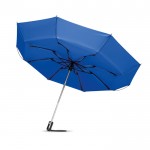 Moderne opvouwbare paraplu met logo kleur koningsblauw vierde weergave