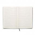 A5-formaat notitieboekje met slappe kaft kleur zwart vierde weergave