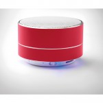 Stijlvolle bluetooth speaker met logo kleur rood tweede weergave