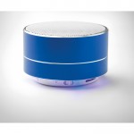Stijlvolle bluetooth speaker met logo kleur koningsblauw tweede weergave