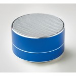Stijlvolle bluetooth speaker met logo kleur koningsblauw derde weergave