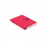 Schrijfset met A5-notitieboekje voor reclame kleur rood