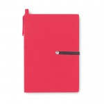 Schrijfset met A5-notitieboekje voor reclame kleur rood tweede weergave