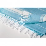 Handdoek voor promotioneel gebruik kleur turkoois derde weergave