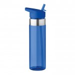 Tritan drinkfles met mondstuk en logo kleur blauw