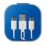 USB-adapter in doosje voor reclame kleur koningsblauw tweede weergave