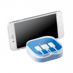 USB-adapter in doosje voor reclame kleur koningsblauw derde weergave