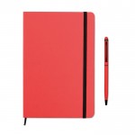 A5-notitieboekje met pen voor reclame kleur rood