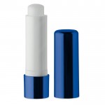 Lippenbalsem in metallook stick met logo kleur blauw