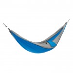 Hangmat voor op reis met opdruk kleur koningsblauw