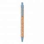 Reclame pen van kurk kleur blauw