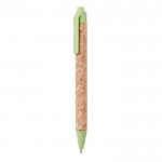 Reclame pen van kurk kleur groen tweede weergave