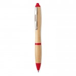 Klassieke houten pen om te bedrukken kleur rood tweede weergave