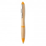 Klassieke houten pen om te bedrukken kleur oranje tweede weergave