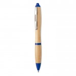 Klassieke houten pen om te bedrukken kleur koningsblauw tweede weergave