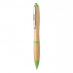 Klassieke houten pen om te bedrukken kleur limoen groen tweede weergave