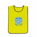 Gekleurd trainingsvestje met logo kleur geel vierde weergave met logo