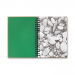 Ecologisch notitieboekje om te bedrukken kleur groen derde weergave