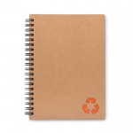 Ecologisch notitieboekje om te bedrukken kleur oranje
