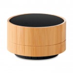 Bluetooth speaker met bamboe behuizing kleur zwart