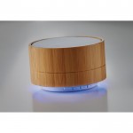 Bluetooth speaker met bamboe behuizing kleur wit derde weergave