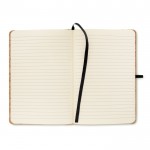 Personaliseerbaar A5-notitieboek met kurken kaft kleur zwart derde weergave