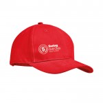 Hoge kwaliteit cap met logo kleur rood vierde weergave met logo