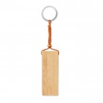 Bamboe sleutelhanger met telefoonstandaard kleur hout vierde weergave