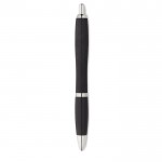 Eco pen met huls van tarwestro kleur zwart vierde weergave