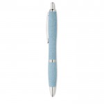 Eco pen met huls van tarwestro kleur blauw tweede weergave