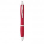 Eco pen met huls van tarwestro kleur rood derde weergave