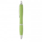 Eco pen met huls van tarwestro kleur groen tweede weergave