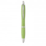 Eco pen met huls van tarwestro kleur groen derde weergave